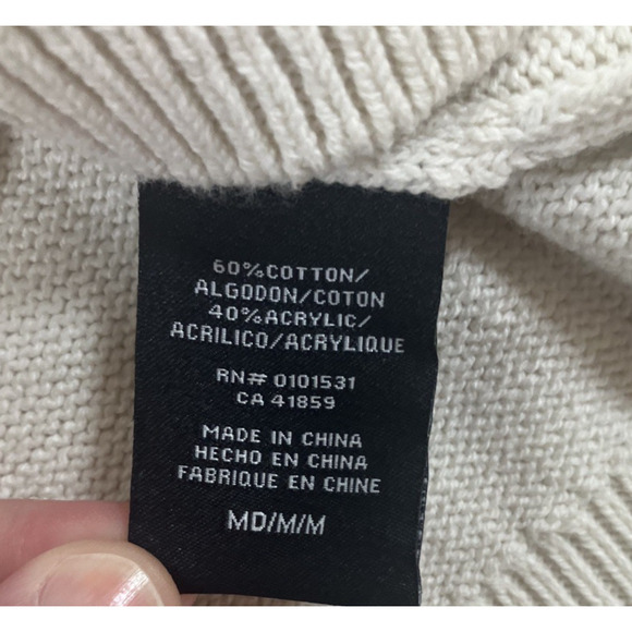 Superman Sweater Adult SZ Medium White Red Blue Knit Preppy America Mad Engine - Picture 11 of 11